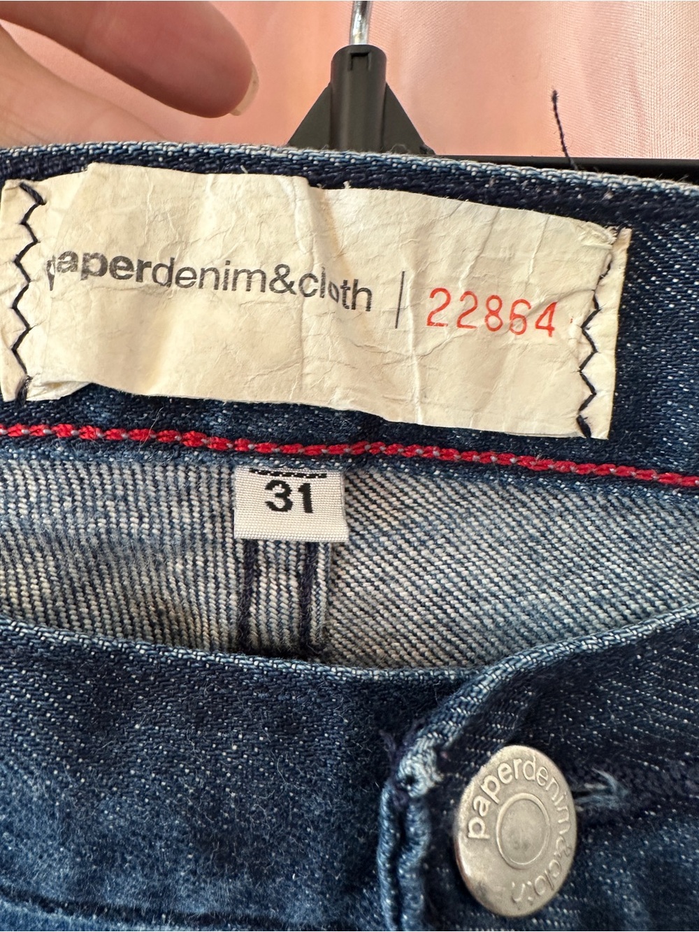 Paper Denim & Cloth Dark Blue Flare Jeans size 31 (Mid-era vintage). - Picture 4 of 11